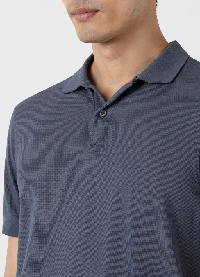 Men ussunspel Piqu Polo Shirt Slate Blue Polo Shirts Men ussunspel Piqu Polo Shirt Slate Blue Polo Shirts