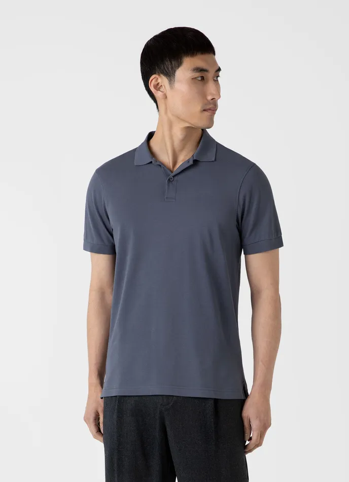 Men ussunspel Piqu Polo Shirt Slate Blue Polo Shirts Men ussunspel Piqu Polo Shirt Slate Blue Polo Shirts