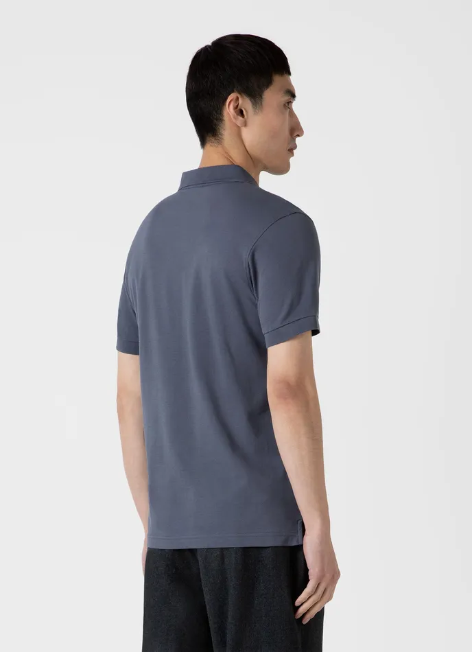 Men ussunspel Piqu Polo Shirt Slate Blue Polo Shirts Men ussunspel Piqu Polo Shirt Slate Blue Polo Shirts