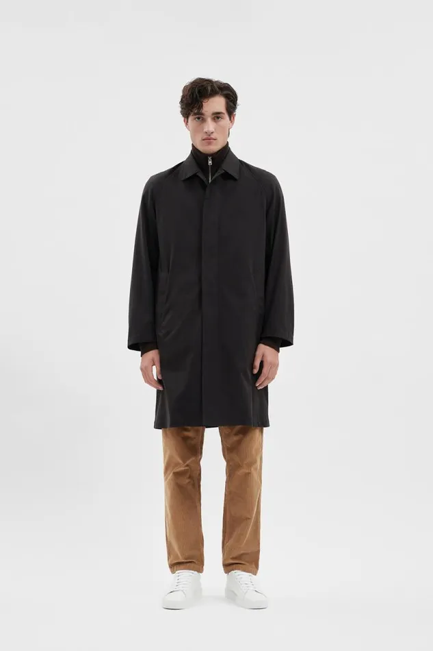 Men Vargo Solotex Twill Raglan Mac Black Norse Projects Outerwear