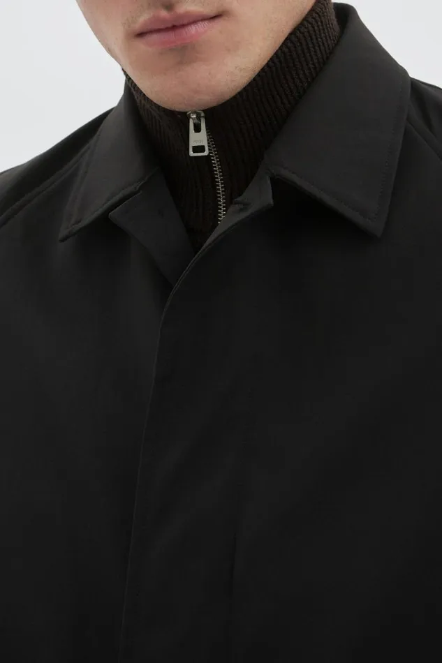 Men Vargo Solotex Twill Raglan Mac Black Norse Projects Outerwear