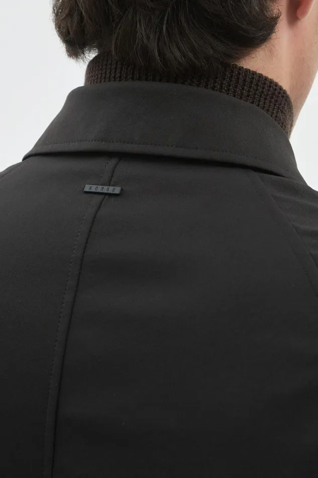Men Vargo Solotex Twill Raglan Mac Black Norse Projects Outerwear