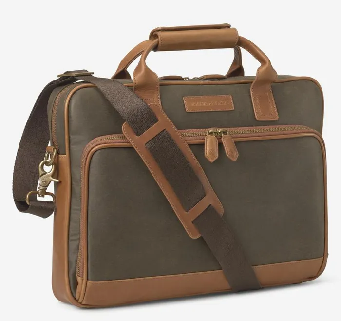 MenWomen Johnston and Murphy Backpacks and Briefcases Rhodes Briefcase Brown Antique Cotton Tan Full Grain MenWomen Johnston and Murphy Backpacks and Briefcases Rhodes Briefcase Brown Antique Cotton Tan Full Grain