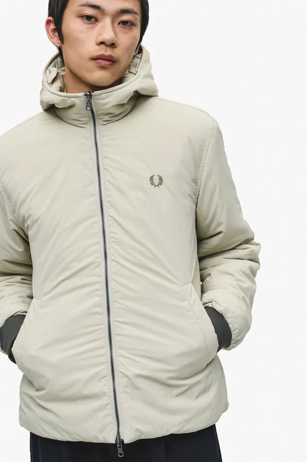 Men ZipIn Liner Parka Field Green Fred Perry Coats and Jackets