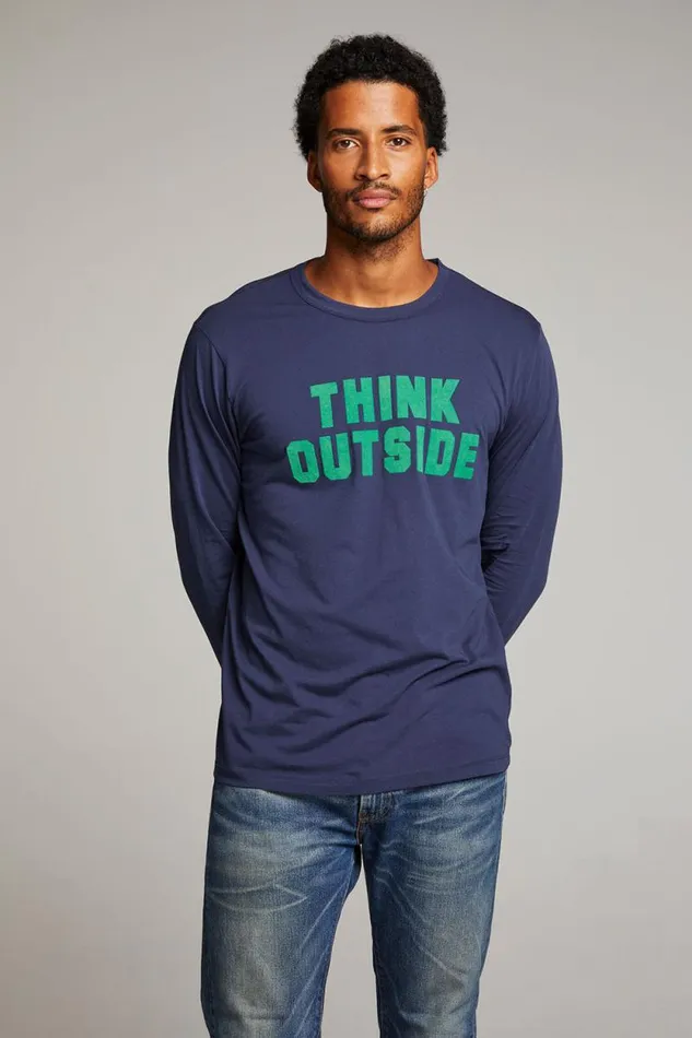 Mens Chaser Brand Tops Think Outside Mens Long Sleeve