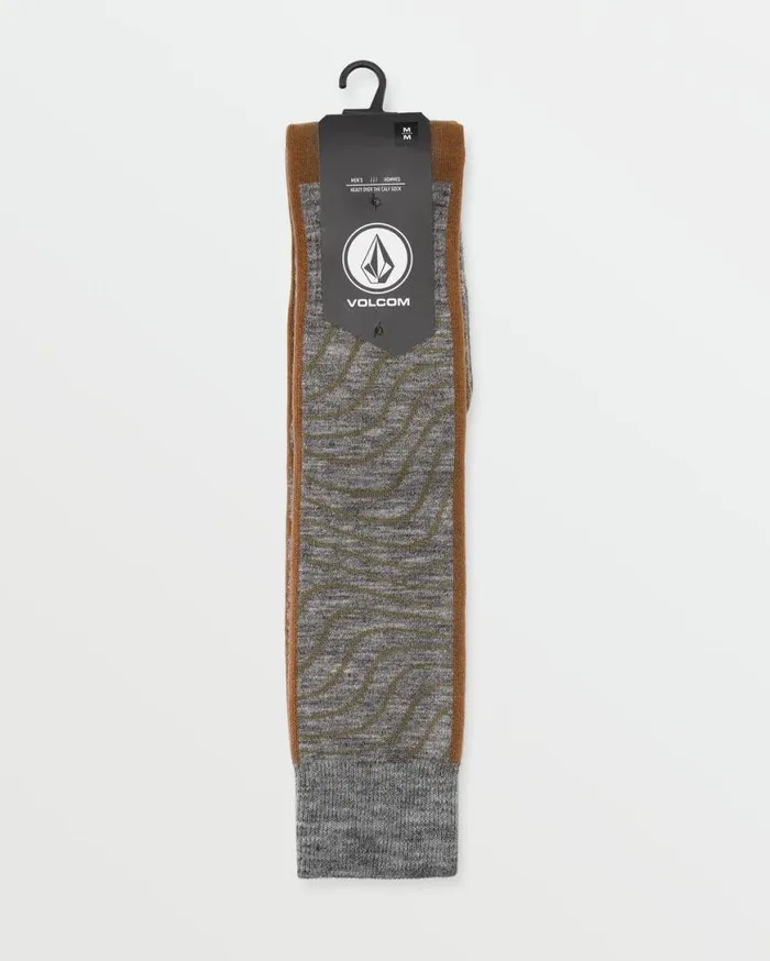 Mens Heavy OverTheCalf Sock 8211 Heather Grey Mens Volcom Accessories