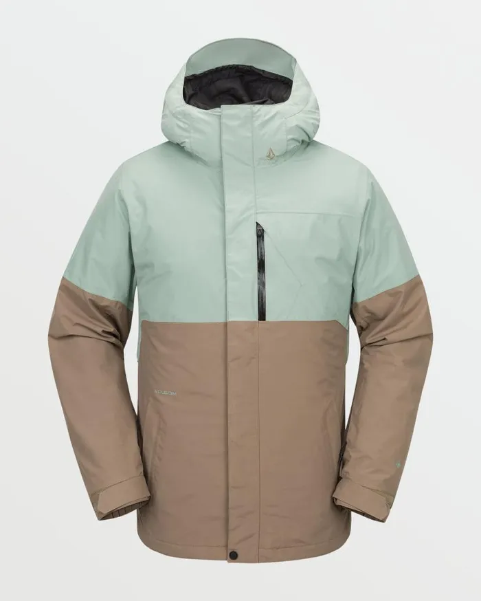 Mens L Insulated GoreTex Jacket 8211 Agave Mens Volcom Jackets