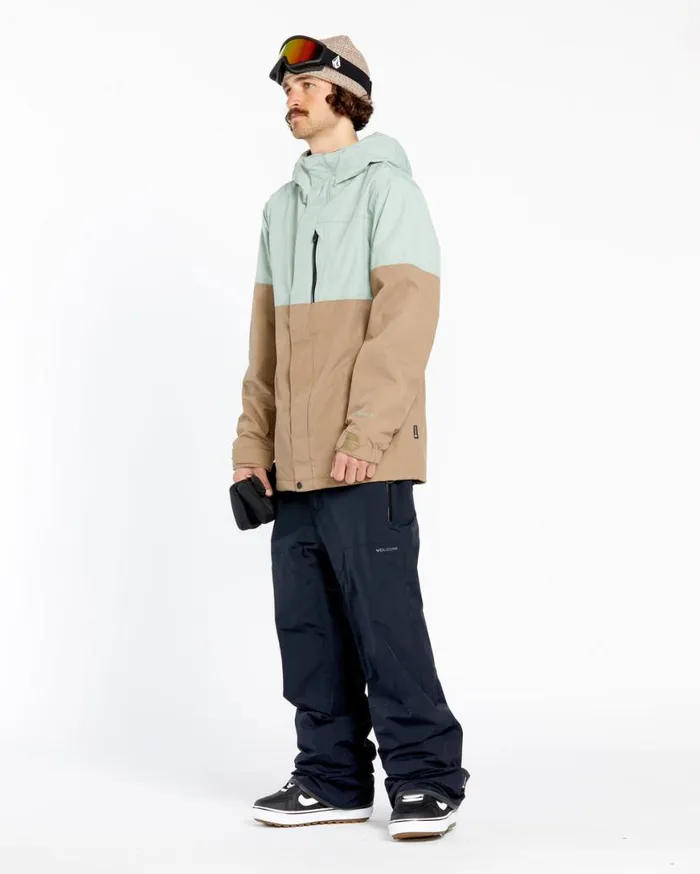 Mens L Insulated GoreTex Jacket 8211 Agave Mens Volcom Jackets