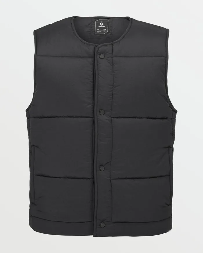 Mens Layered Up Vest 8211 Black Mens Volcom Jackets