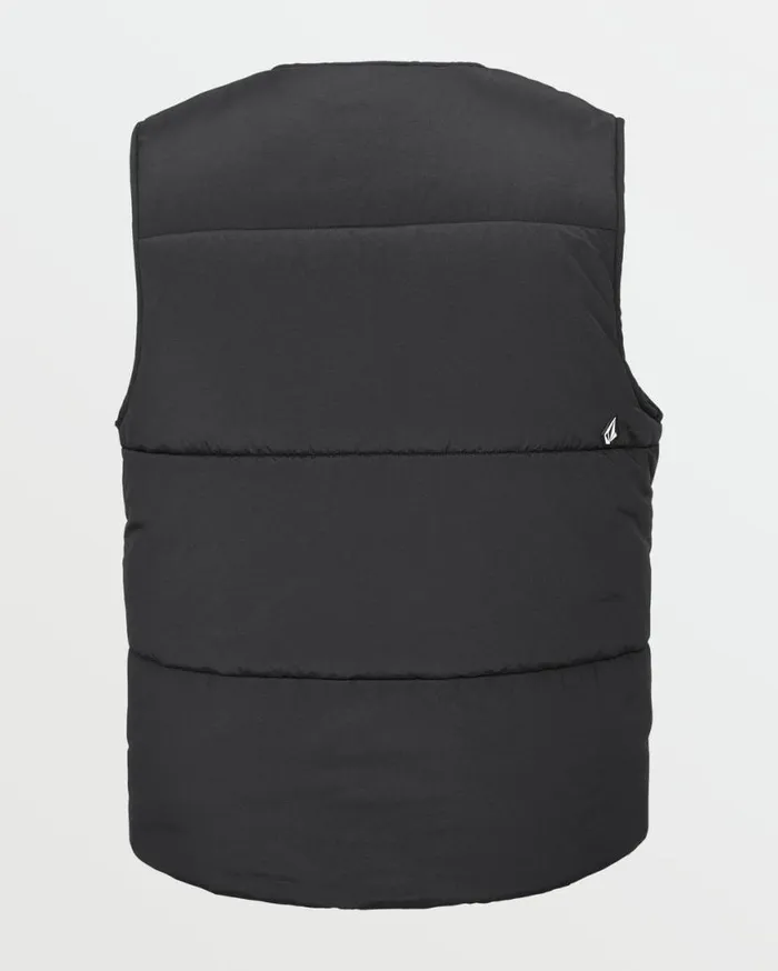 Mens Layered Up Vest 8211 Black Mens Volcom Jackets