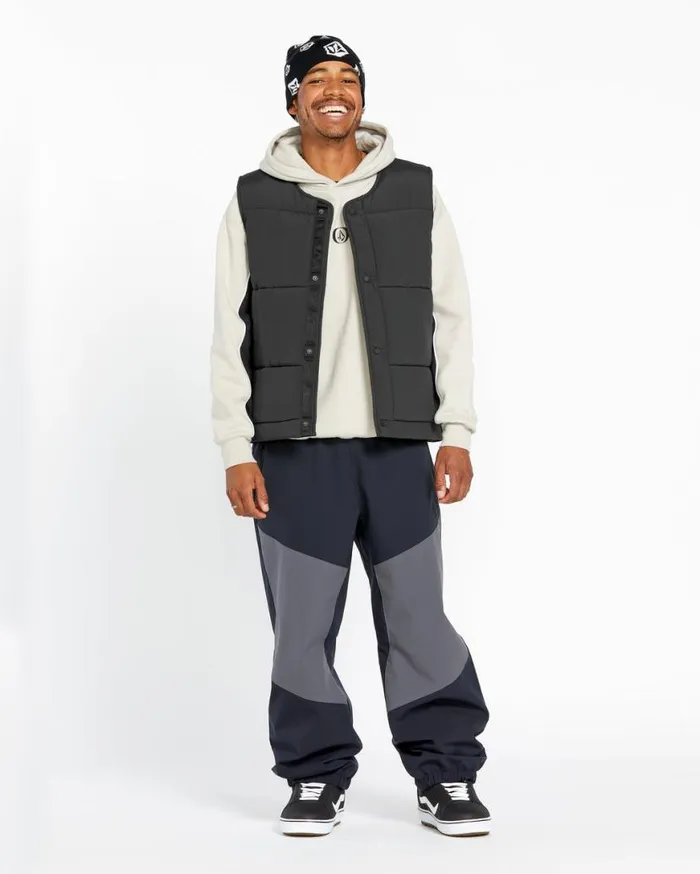 Mens Layered Up Vest 8211 Black Mens Volcom Jackets