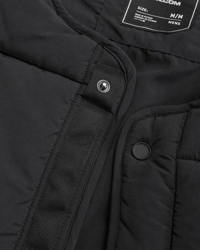 Mens Layered Up Vest 8211 Black Mens Volcom Jackets