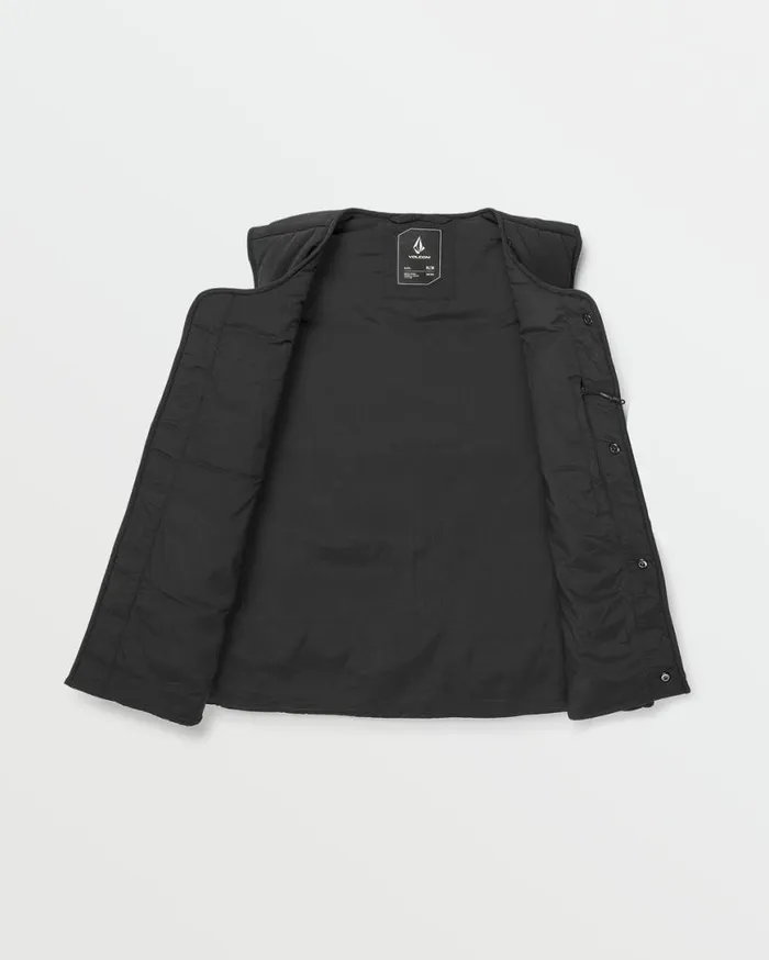 Mens Layered Up Vest 8211 Black Mens Volcom Jackets