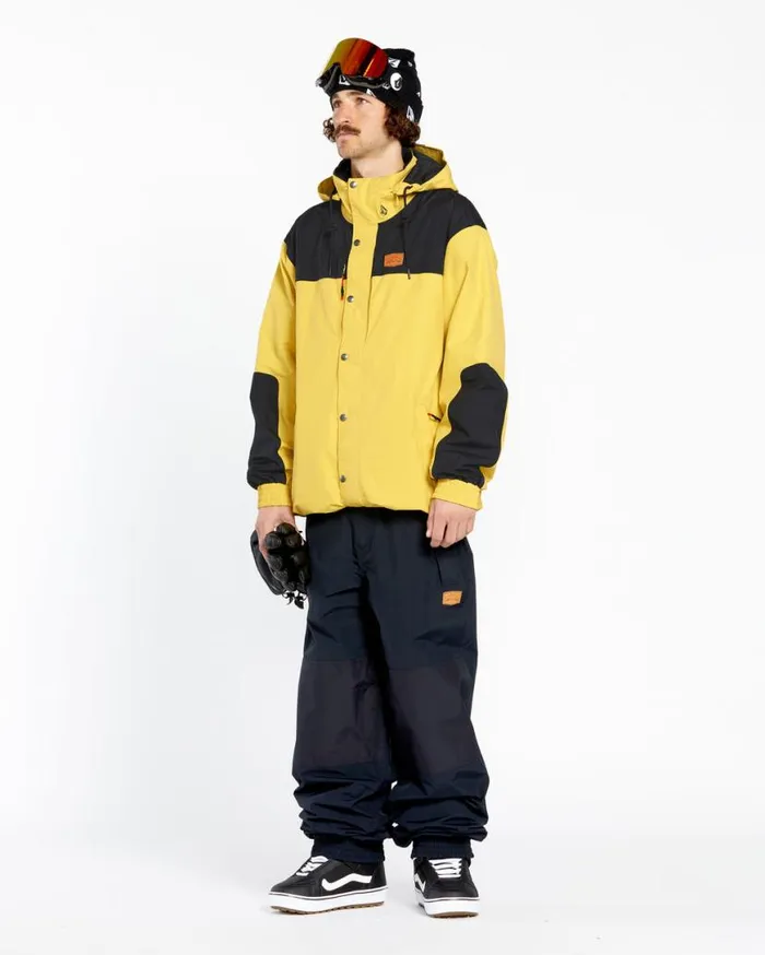 Mens Longo GoreTex Jacket 8211 Dark Yellow Mens Volcom Jackets