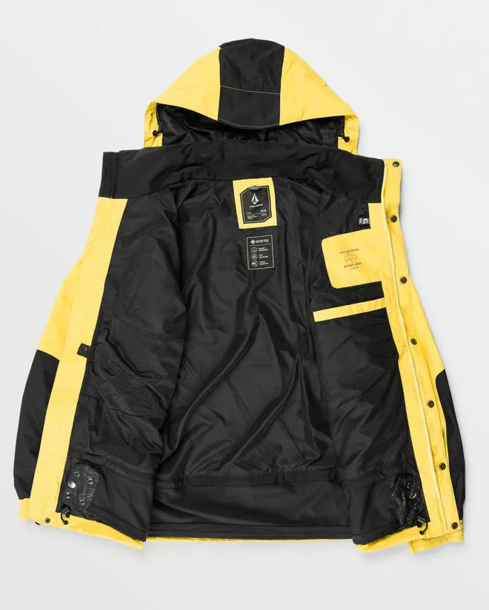 Mens Longo GoreTex Jacket 8211 Dark Yellow Mens Volcom Jackets