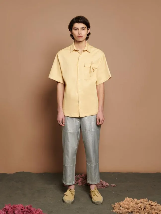 Menswear Archie Bow Pocket Shirt Pastel Yellow Sister Jane Menswear Archie Bow Pocket Shirt Pastel Yellow Sister Jane