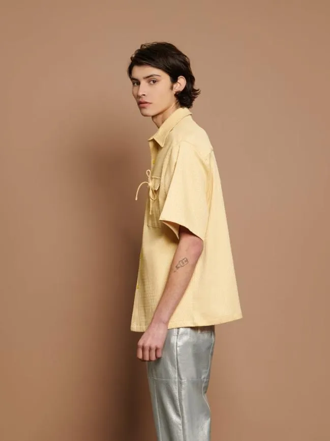 Menswear Archie Bow Pocket Shirt Pastel Yellow Sister Jane Menswear Archie Bow Pocket Shirt Pastel Yellow Sister Jane