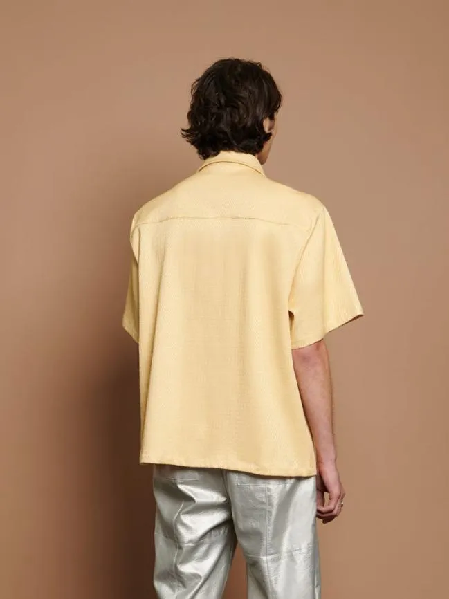 Menswear Archie Bow Pocket Shirt Pastel Yellow Sister Jane Menswear Archie Bow Pocket Shirt Pastel Yellow Sister Jane