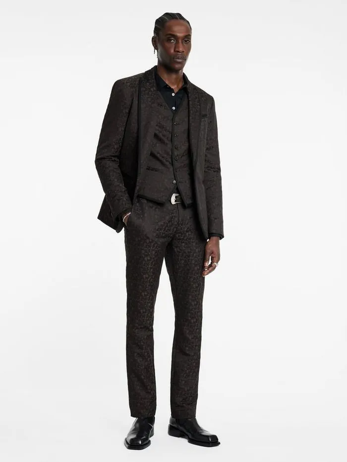 MERCER PANTS Charcoal Grey Men John Varvatos Dress Pants