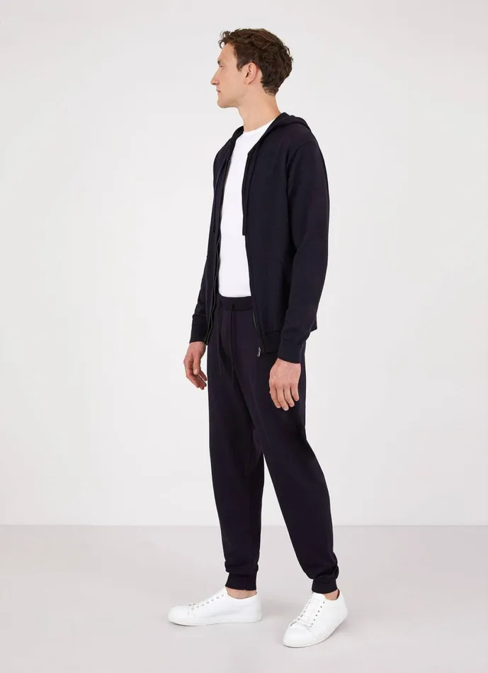 Merino Wool Lounge Pant Navy Men SUNSPEL Sweatshirts and Sweatpants