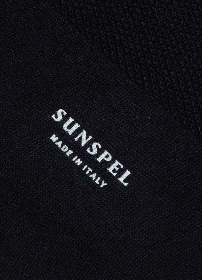 Merino Wool Waffle Socks Navy Men SUNSPEL Socks