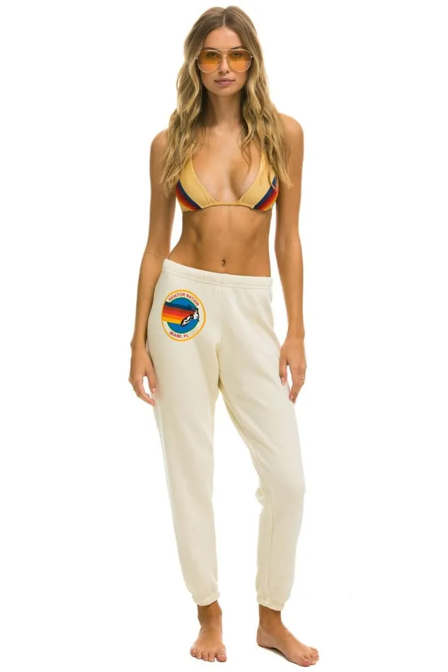 Miami Sweatpants 8211 Vintage White Women Aviator Nation Sweatpants