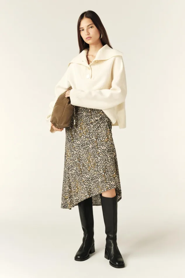Midi Skirt Slopa Beige Women Baandsh Skirts and Shorts