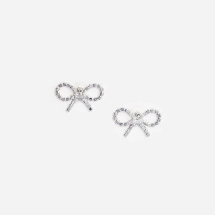 Mini Bow Crystal Earrings Women Self Portrait Jewellery Mini Bow Crystal Earrings Women Self Portrait Jewellery