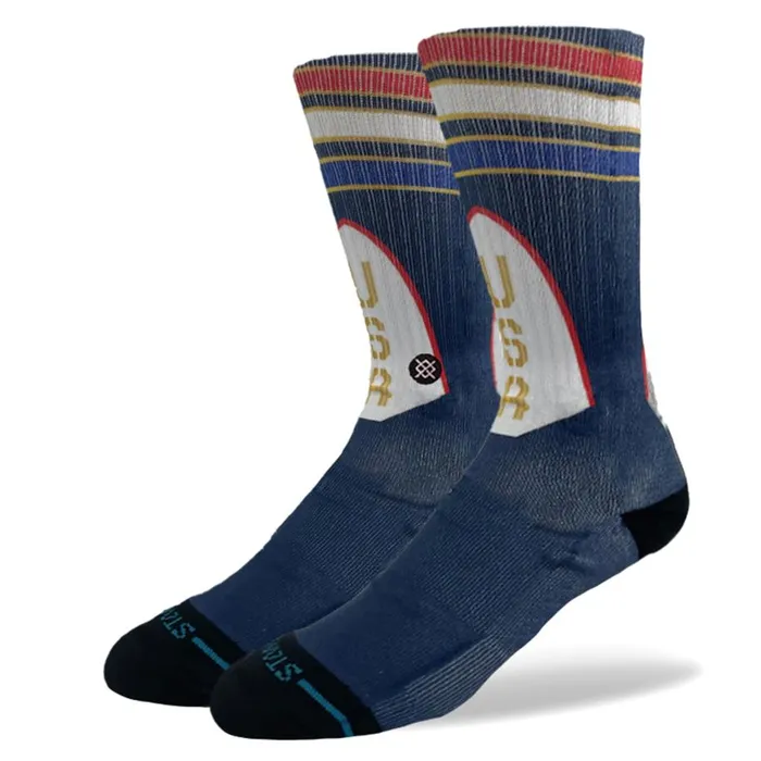 Mlb 2024 Fourth Of July Poly Crew Socks Navy MenWomen Stance Crew