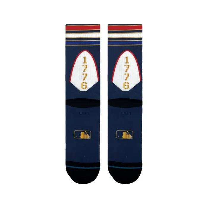 Mlb 2024 Fourth Of July Poly Crew Socks Navy MenWomen Stance Crew