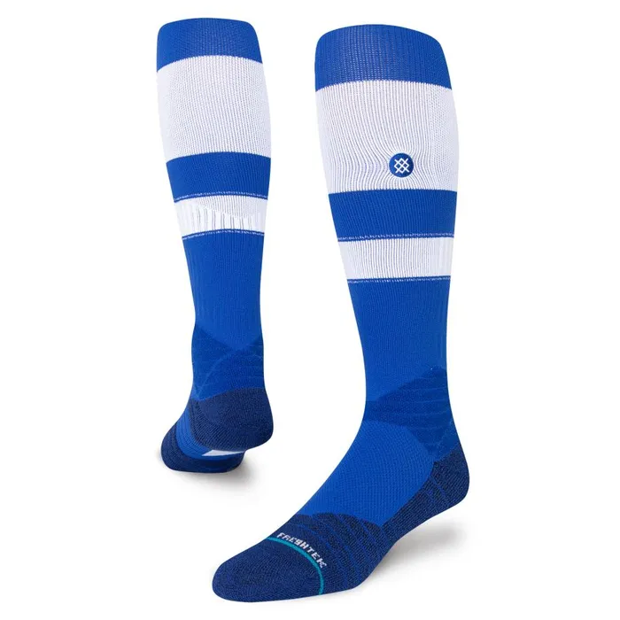 Mlb Diamond Pro Stripes Otc Socks Whiteblue MenWomen Stance Over The Calf