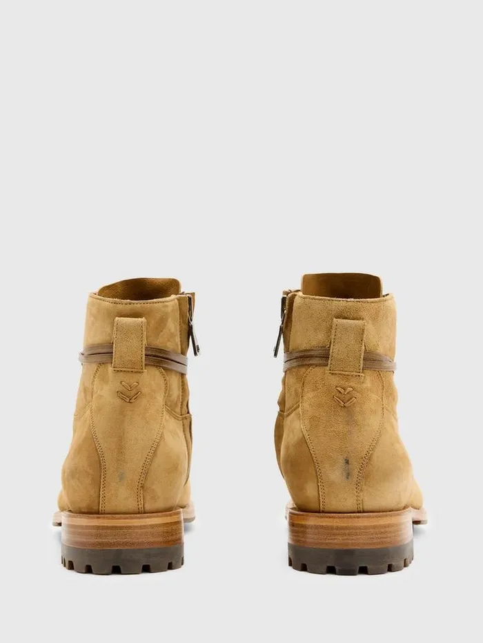 MOTO WORK BOOT Lt Brown Men John Varvatos Leather Boots