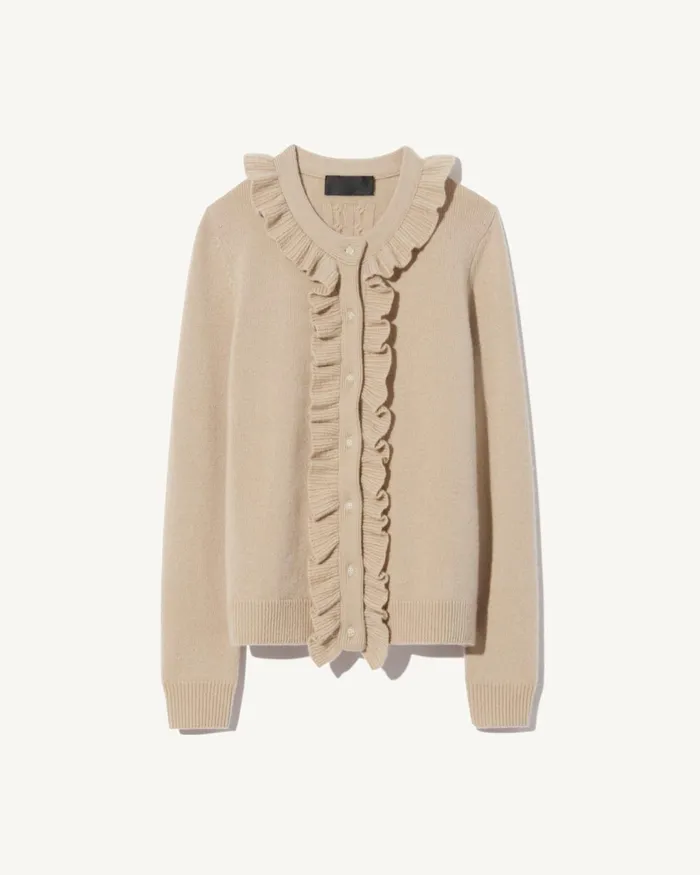 NEAVE CASHMERE CARDIGAN Taupe Women Nili Lotan Knits and Sweaters