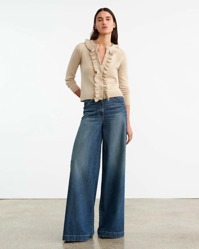 NEAVE CASHMERE CARDIGAN Taupe Women Nili Lotan Knits and Sweaters