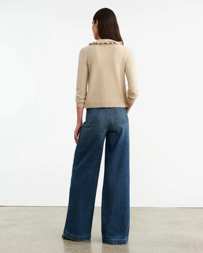 NEAVE CASHMERE CARDIGAN Taupe Women Nili Lotan Knits and Sweaters