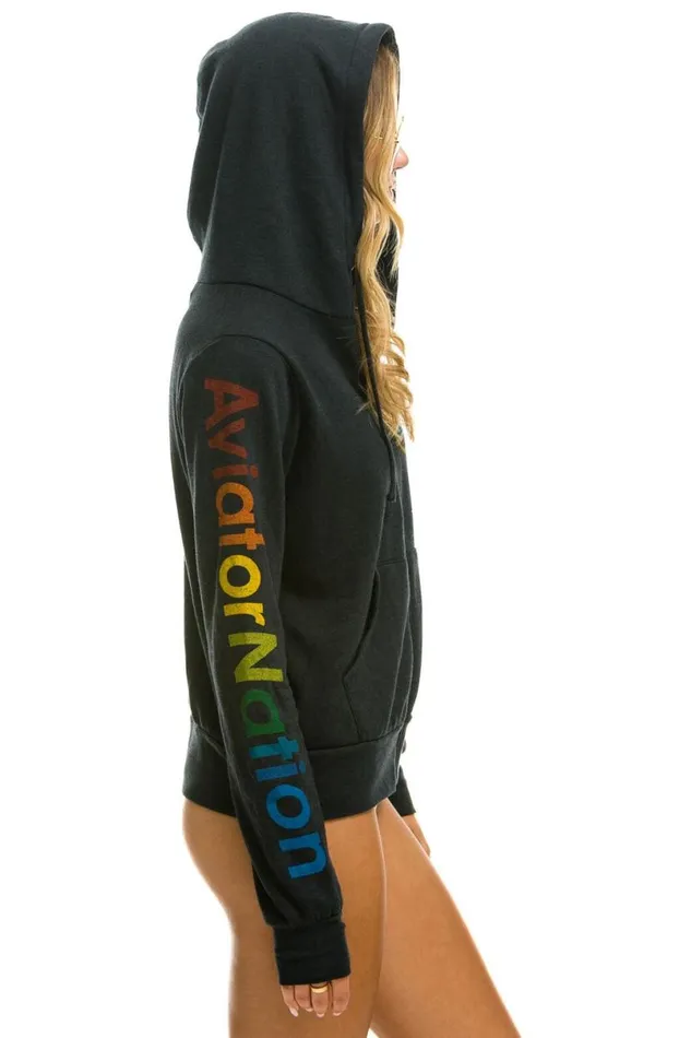 New York City Hoodie 8211 Charcoal WomenMen Aviator Nation Hoodies