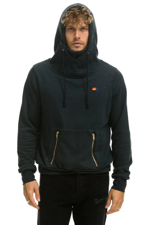 Ninja Pullover Hoodie 8211 Charcoal WomenMen Aviator Nation Hoodies