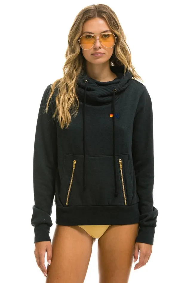 Ninja Pullover Hoodie 8211 Charcoal WomenMen Aviator Nation Hoodies