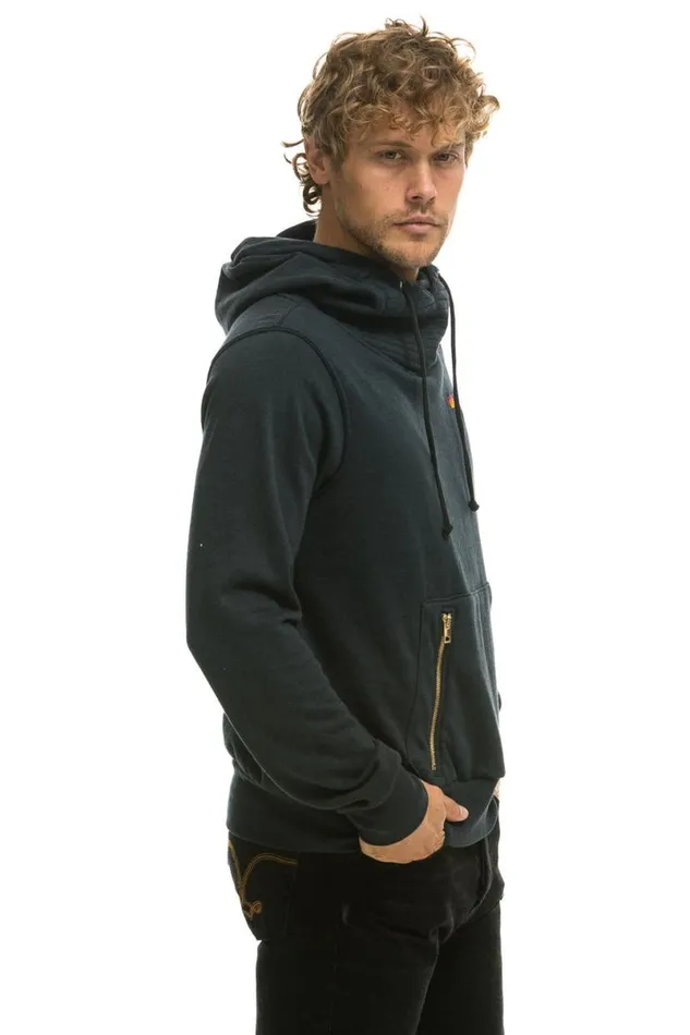 Ninja Pullover Hoodie 8211 Charcoal WomenMen Aviator Nation Hoodies