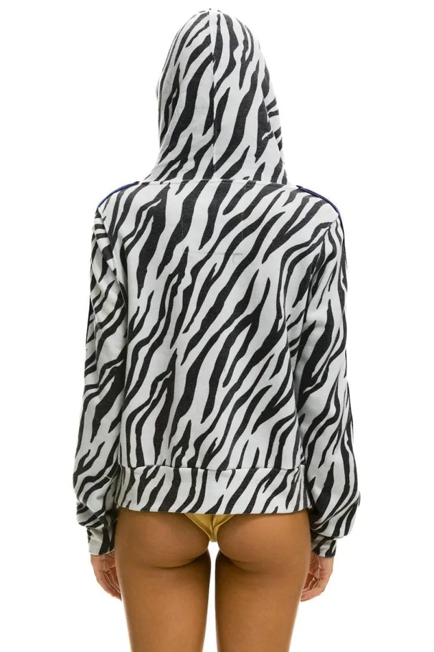 Ninja Pullover Hoodie 8211 Zebra WomenMen Aviator Nation Hoodies