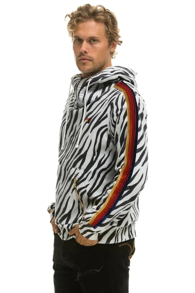 Ninja Pullover Hoodie 8211 Zebra WomenMen Aviator Nation Hoodies