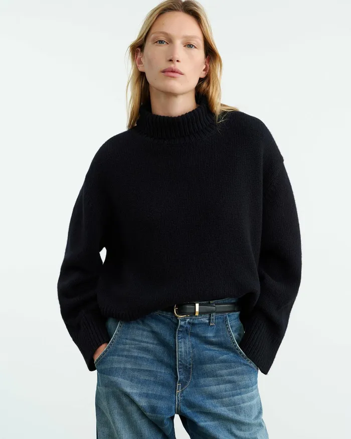 OMAIRA SWEATER Dark Pine Women Nili Lotan Knits and Sweaters