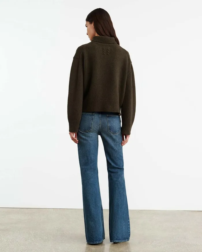 OMAIRA SWEATER Dark Pine Women Nili Lotan Knits and Sweaters