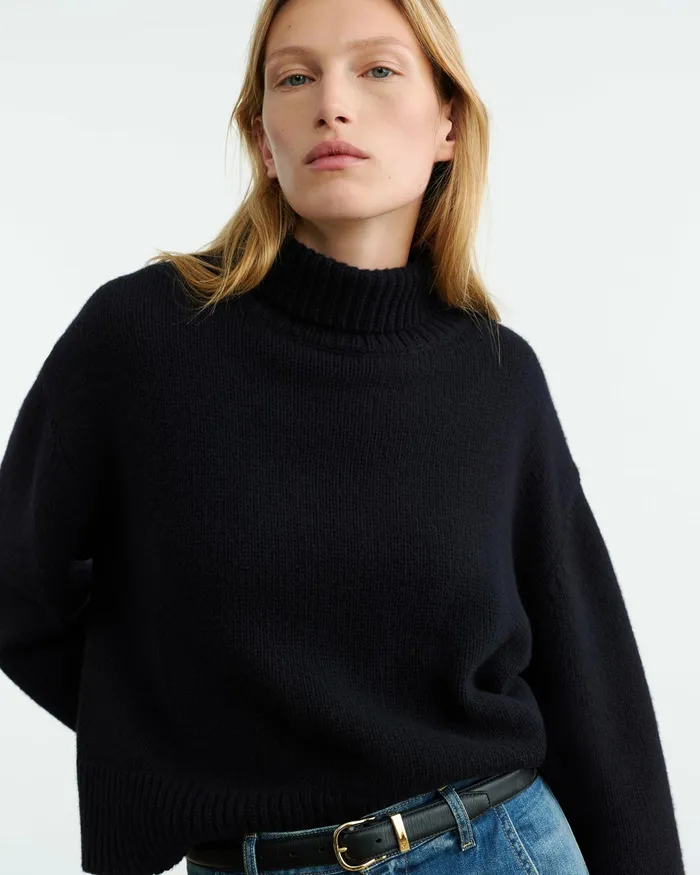 OMAIRA SWEATER Dark Pine Women Nili Lotan Knits and Sweaters