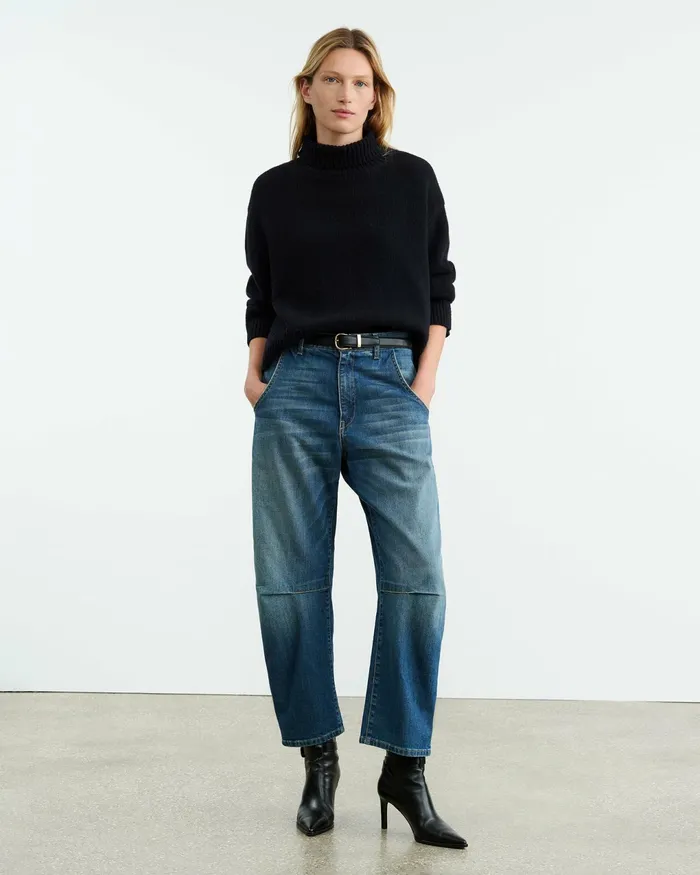 OMAIRA SWEATER Dark Pine Women Nili Lotan Knits and Sweaters