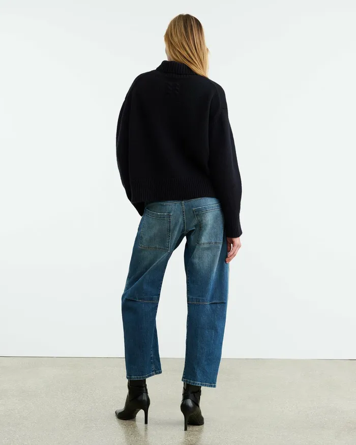 OMAIRA SWEATER Dark Pine Women Nili Lotan Knits and Sweaters
