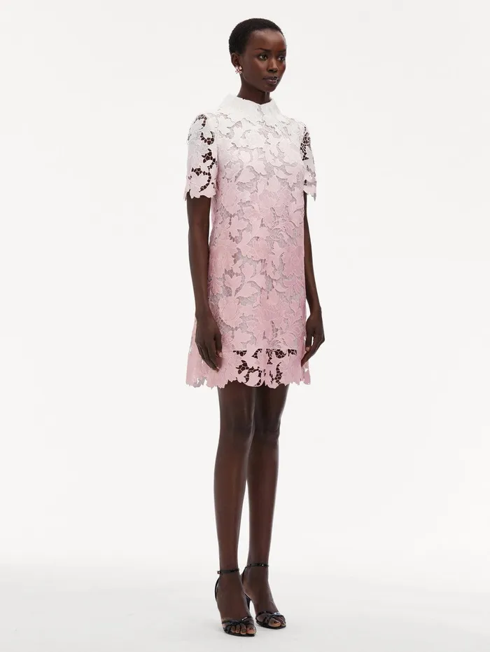 Ombr Peony Guipure Shift Dress Soft Pink Women Oscar De La Renta Dresses Ombr Peony Guipure Shift Dress Soft Pink Women Oscar De La Renta Dresses