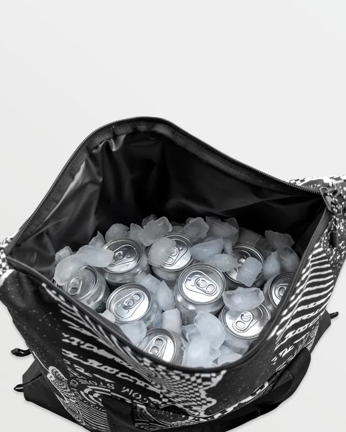 Out There Cooler 14 Cans 8211 Black White Mens Volcom Bags and Backpacks