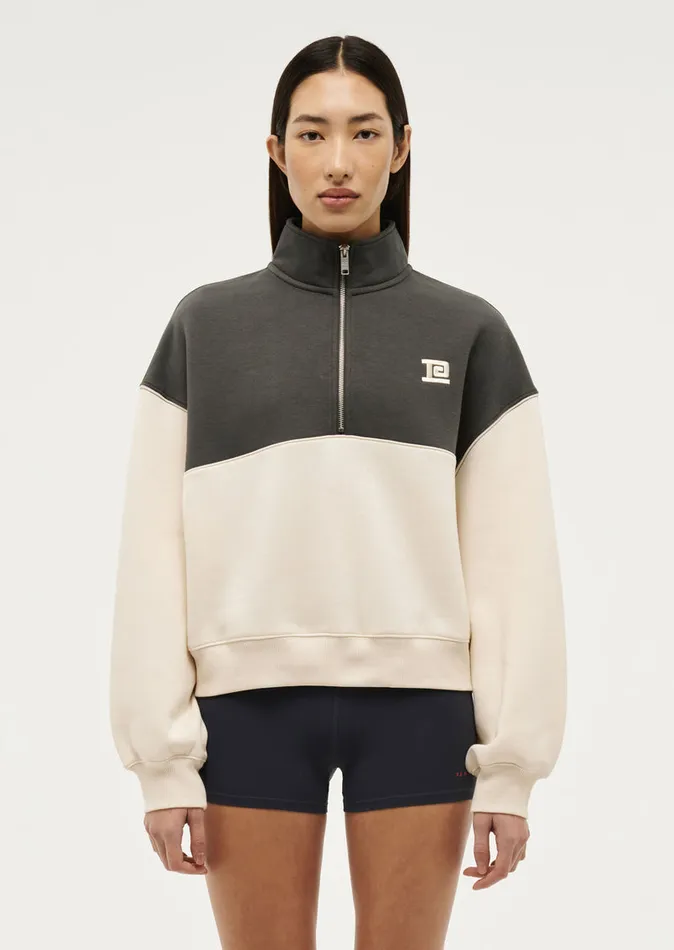 PE Nation CENTRE FIELD SWEAT IN WHISPER WHITE GUNMETAL Women Sweatshirts