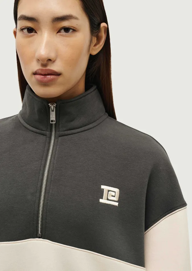 PE Nation CENTRE FIELD SWEAT IN WHISPER WHITE GUNMETAL Women Sweatshirts